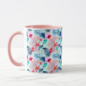 Rosa tropische Blume Tasse (Links)