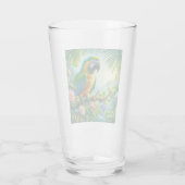 Rosa tropische Blüte Glas (Rückseite)