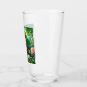 Rosa tropische Blüte Glas (Links)