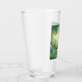 Rosa tropische Blüte Glas (Rechts)