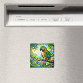 Rosa tropische Blüte Magnet (In Situ (Geschirrspüler))