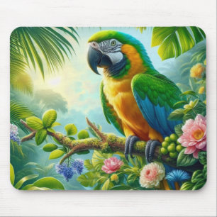 Rosa tropische Blüte Mousepad