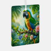 Rosa tropische Blüte Ornament Aus Metall (Vorderseite Rechts)