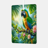 Rosa tropische Blüte Ornament Aus Metall (Vorderseite links)