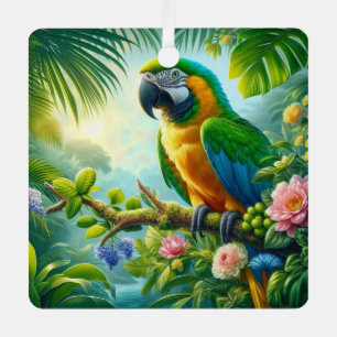 Rosa tropische Blüte Ornament Aus Metall