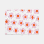 Rosa tropische Blütenkulisse Botanischer Frühling  Fleecedecke (Vorderseite (Horizontal))