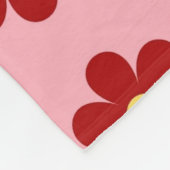 Rosa tropische Blütenkulisse Botanischer Frühling Fleecedecke (Ecke)