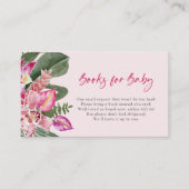 Rosa Tropische Bücherkarte Begleitkarte (Vorderseite)