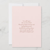 Rosa tropische Dusche Girl Einladung (Rückseite)