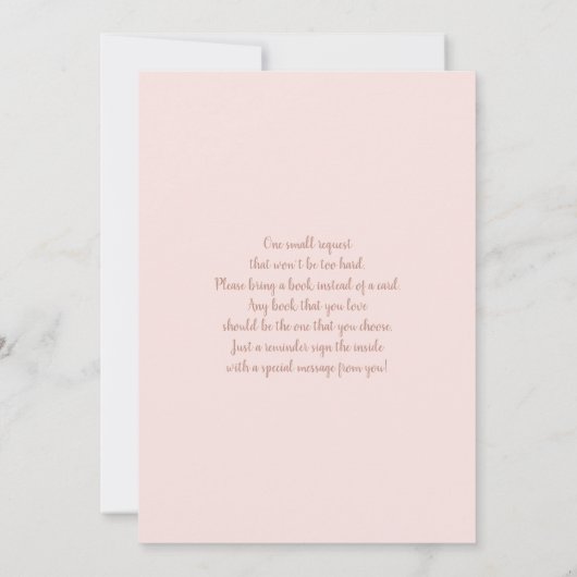 Rosa tropische Dusche Girl Einladung (Rückseite)