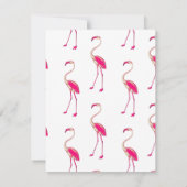 Rosa tropische Flamingo Geburtstags-Party Einladung (Rückseite)