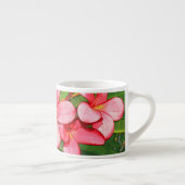 Rosa tropische Frangipani-Kunst Espressotasse (Rechts)