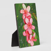 Rosa tropische Frangipani-Kunst Fotoplatte (Seite)