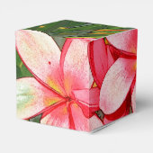 Rosa tropische Frangipani-Kunst Geschenkschachtel (Rückseite)