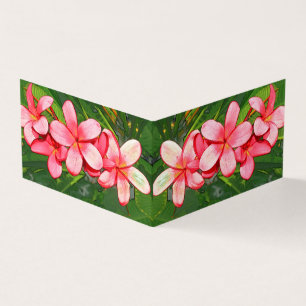Rosa tropische Frangipani-Kunst Visitenkarten