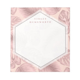rosa tropische Geometrie Notizblock