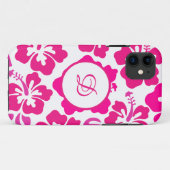 Rosa tropische Hawaii Hibiskus Blumenmuster Case-Mate iPhone Hülle (Rückseite (Horizontal))