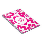 Rosa tropische Hawaii Hibiskus Blumenmuster Notizblock (Rechte Seite)