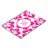 Rosa tropische Hawaii Hibiskus Blumenmuster Notizblock (Linke Seite)