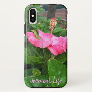 Rosa Tropische Hibiskus Blume Camouflaged Lizard Case-Mate iPhone Hülle