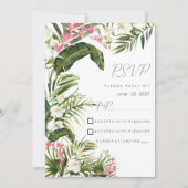 Rosa, tropische Orchideen-Blume UAWG Einladung (Vorderseite)