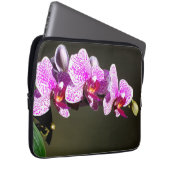 Rosa, tropische Orchideen in Rosa Laptopschutzhülle (Vorne Rechts)