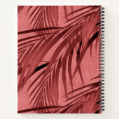 Rosa tropische Palme-Blätter | Ihr Name Notizblock (Rückseite)