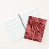 Rosa tropische Palme-Blätter | Ihr Name Notizblock (Innenseite)