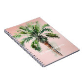 Rosa tropische Palmenbaume Notizblock (Rechte Seite)