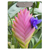 Rosa tropische Pflanze Klemmbrett (Vorderseite)