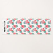 Rosa tropische Wasserfarbe Name Yoga Mat Yogamatte (Vorderseite (Horizontal))