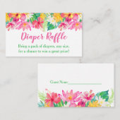 Rosa tropische Windeln Raffelkarten Begleitkarte (Vorne/Hinten)