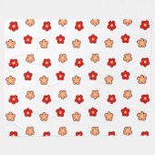 Rosa tropischer Blütensommer des Botanischen Frühl Fleecedecke (Vorderseite (Horizontal))