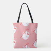 Rosa tropischer Faultier Vintag Tasche (Rückseite)