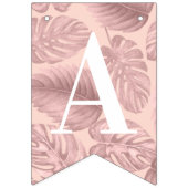 Rosa Tropischer Geburtstag Wimpelkette (Dritte Fahne)