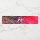 Rosa Tropischer Glitzer Ananas Luau Party Wasserflaschenetikett (Einzelnes Label)