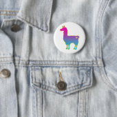 Rosa tropischer Lama-Knopf Button (Beispiel)