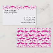 Rosa tropischer rosa Flamingo Visitenkarte (Vorne/Hinten)