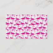 Rosa tropischer rosa Flamingo Visitenkarte (Rückseite)