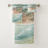 Rosa tropischer Strand Badhandtuch Set (Insitu)