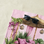 Rosa tropischer Wellness-Center Cabana Badetuch (Beispiel)