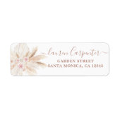 Rosa tropisches Boho-Label (Vorne)