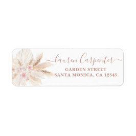 Rosa tropisches Boho-Label