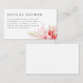 Rosa tropisches Brautparty Begleitkarte (Vorne/Hinten)