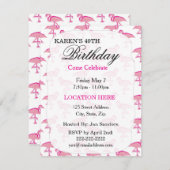 Rosa Tropisches Flamingo Geburtstagsparty Einladun Einladung (Vorne/Hinten)