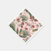Rosa tropisches Flamingo-Muster Serviette (Ecke)