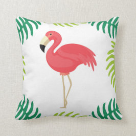 Rosa tropisches Flamingo-Wurfs-Kissen Kissen