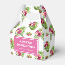 Rosa tropisches florales Luau-Geburtstags-