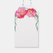 Rosa tropisches grünes Leaf Valle Aloha Party Geschenkanhänger (Rückseite)