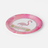 Rosa tropisches pappteller (Schrägansicht)